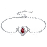 Bracelet ajustable cœur Saint-Valentin
