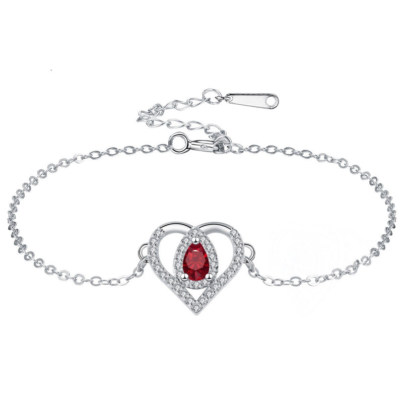 Bracelet ajustable cœur Saint-Valentin