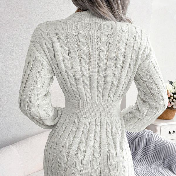 Robe Taille Cintrée Manches Longues