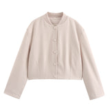 Veste courte bicolore femme