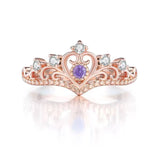 Bague couronne femme rétro mode