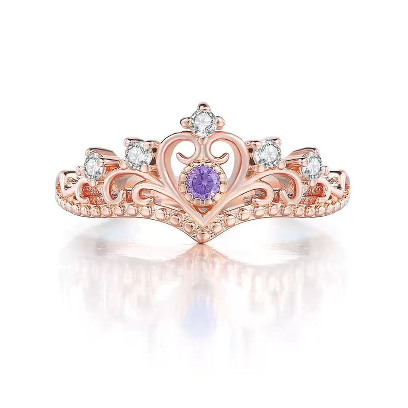 Bague couronne femme rétro mode