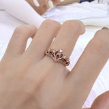 Bague couronne femme rétro mode