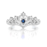 Bague couronne femme rétro mode