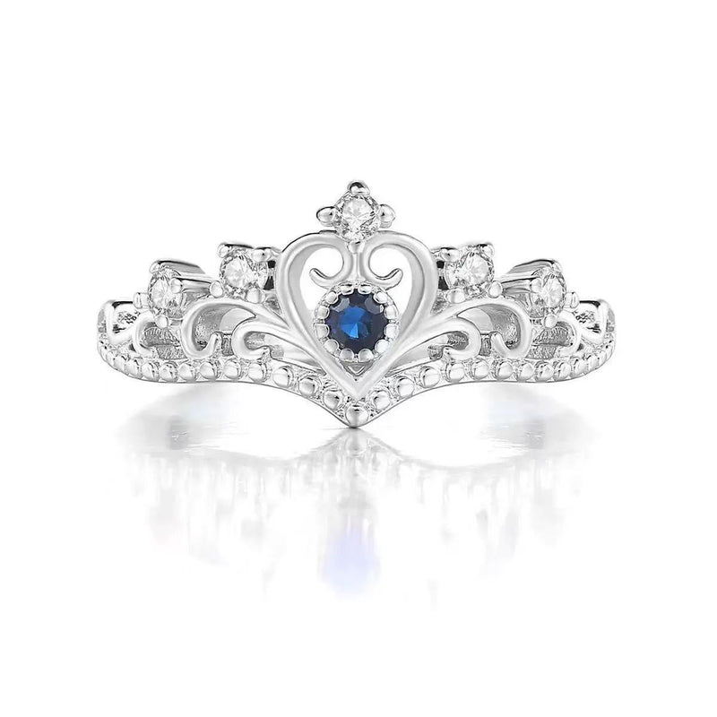 Bague couronne femme rétro mode