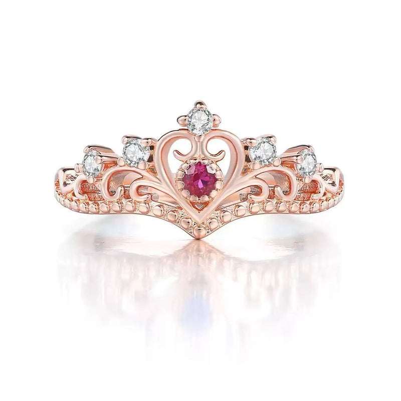 Bague couronne femme rétro mode