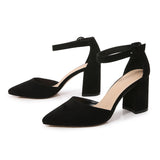 Escarpins Pointus Bride Talons Épais