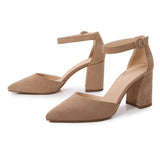 Escarpins Pointus Bride Talons Épais