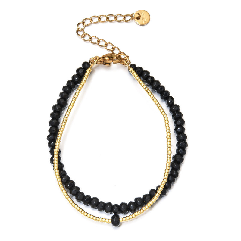 Bracelet double couche pierres naturelles