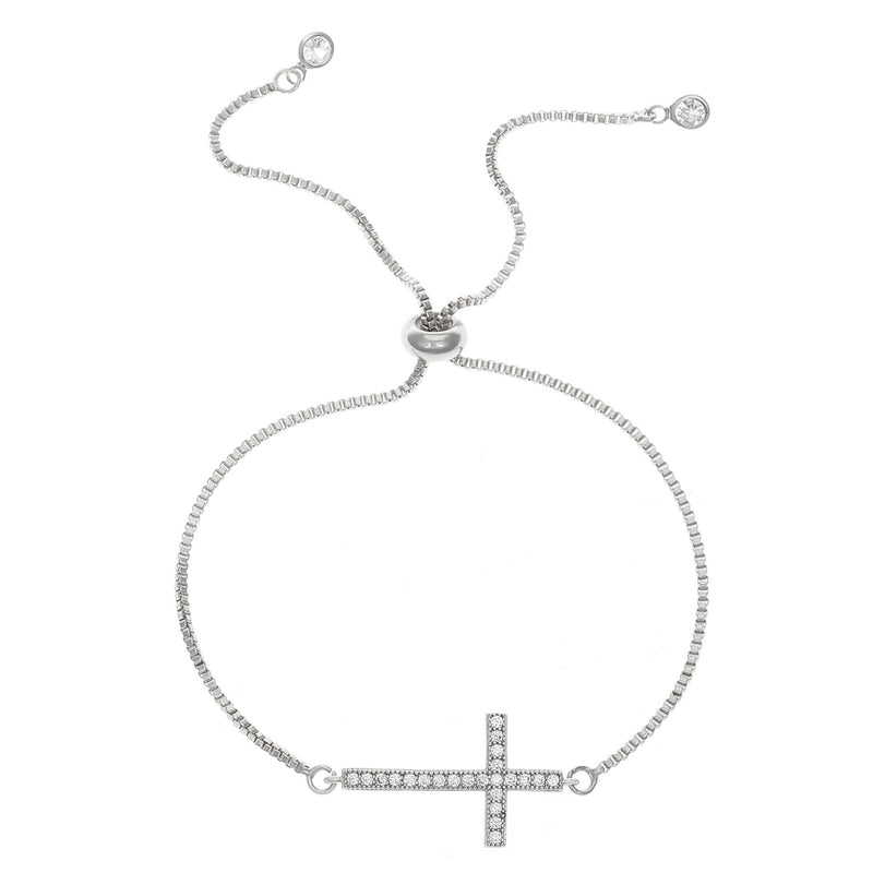 Women's Diamond Pull-out Cross Bracelet