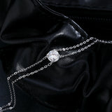 Bracelet double couche moissanite argent