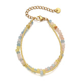 Bracelet double couche pierres naturelles