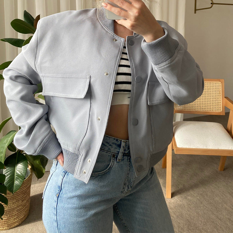 Veste femme à grand col