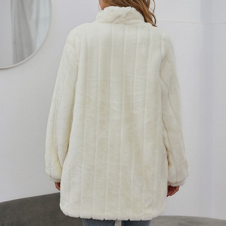 Veste blanche à fleurs pour femme