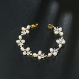 Bracelet perles femme or