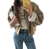 Veste courte décontractée bicolore