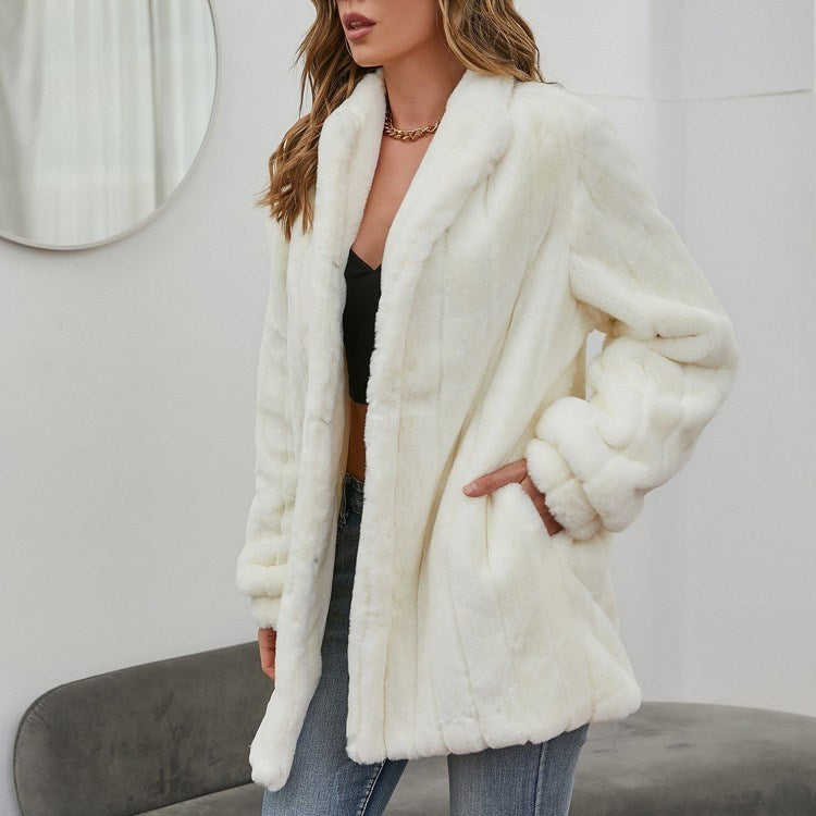 Veste blanche à fleurs pour femme