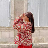 Veste en coton imprimée