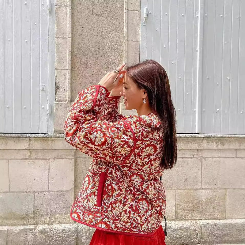 Veste en coton imprimée