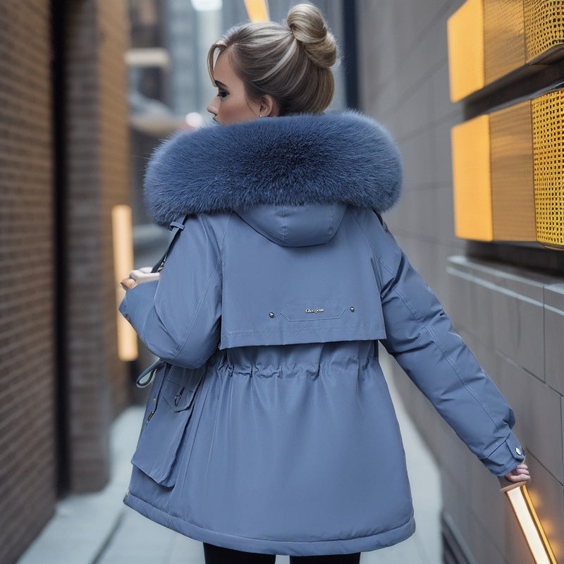 Manteau Épais Matelassé en Velours