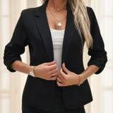 Blazer Décontracté Femme Manches Trois-quarts
