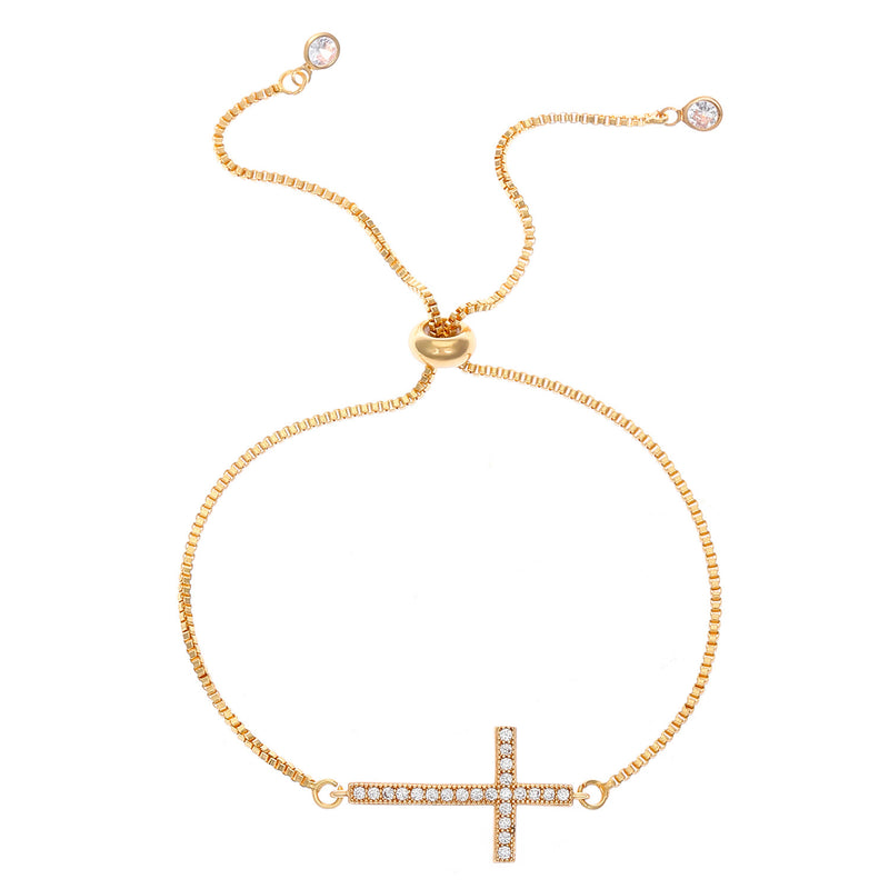 Women's Diamond Pull-out Cross Bracelet