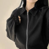 Veste courte vintage en suédine