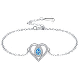 Bracelet ajustable cœur Saint-Valentin