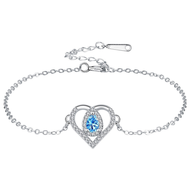 Bracelet ajustable cœur Saint-Valentin