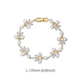 Bracelet perles femme or