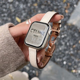 Bracelet de Montre en Cuir Véritable