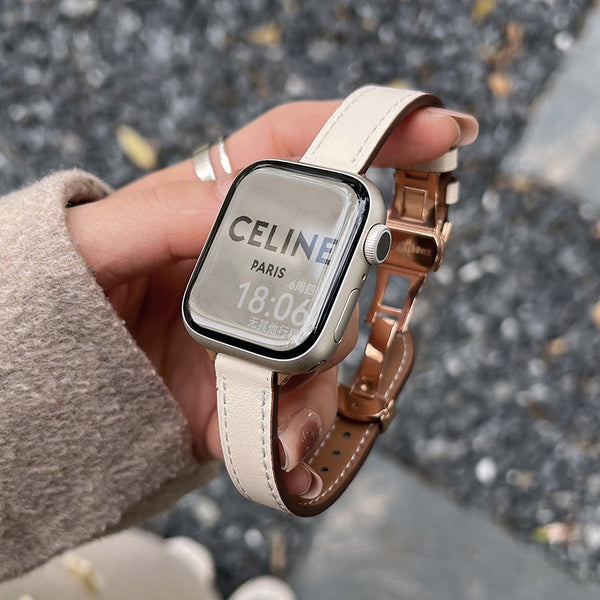Bracelet de Montre en Cuir Véritable